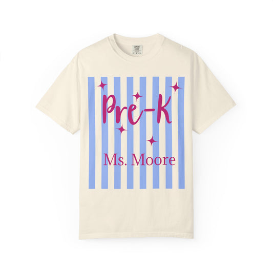 Personalized Pre-K Teacher Shirt | Custom Pre-K Teacher Comfort Colors T-Shirt