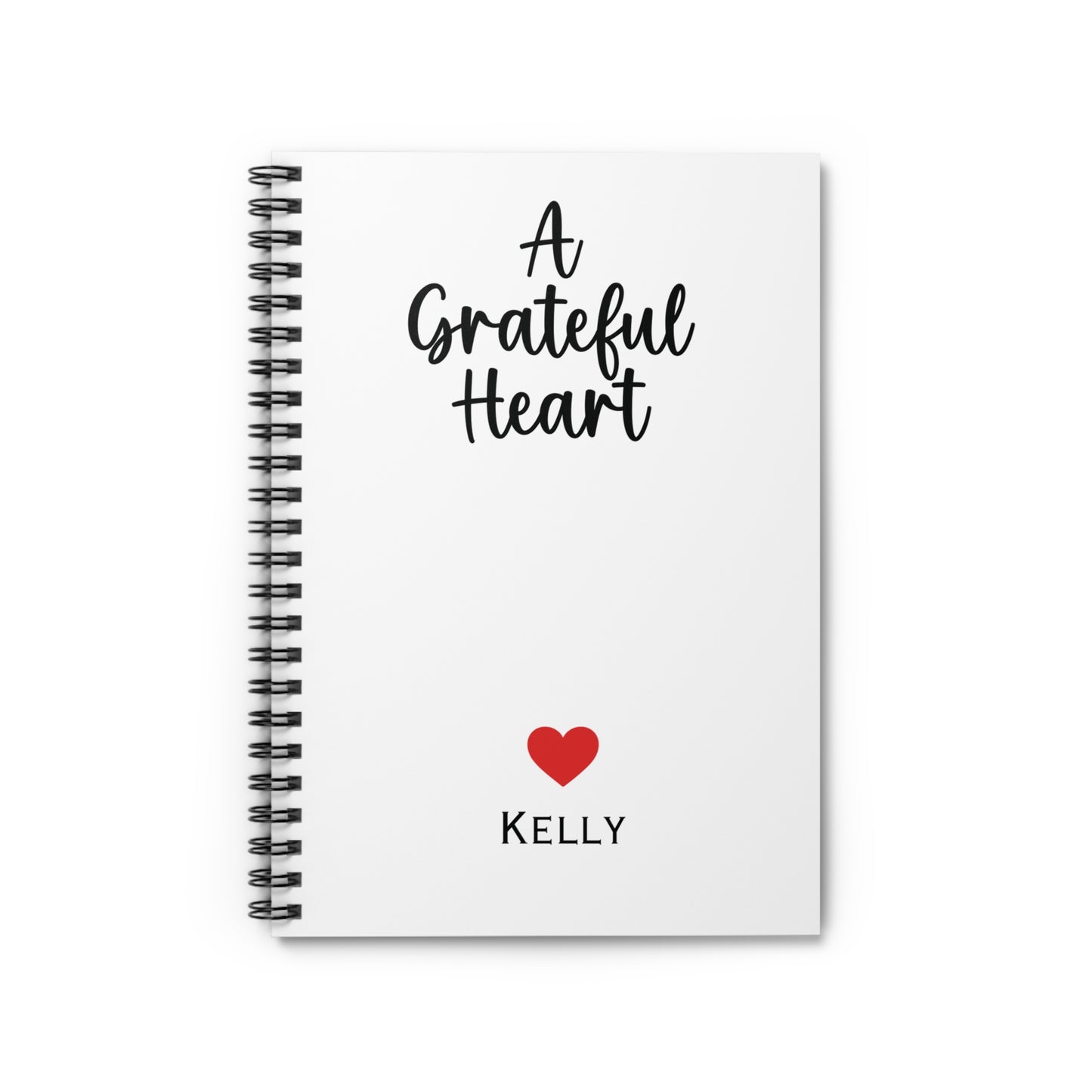 A Grateful Heart Personalized Spiral Journal