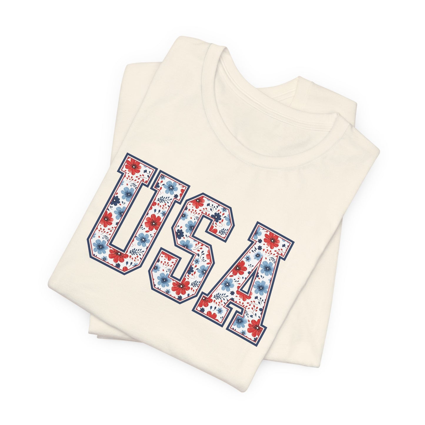 Floral USA Vintage Americana T-Shirt