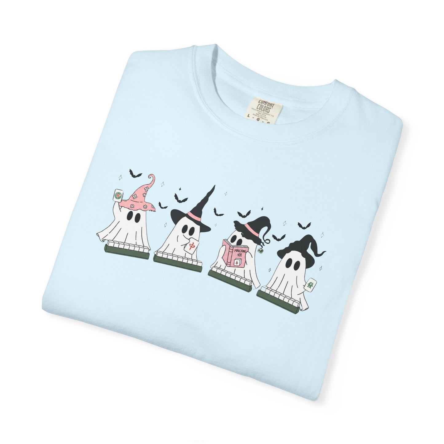 Cute Ghost Mahjong T-Shirt | Mahjong Halloween Tee