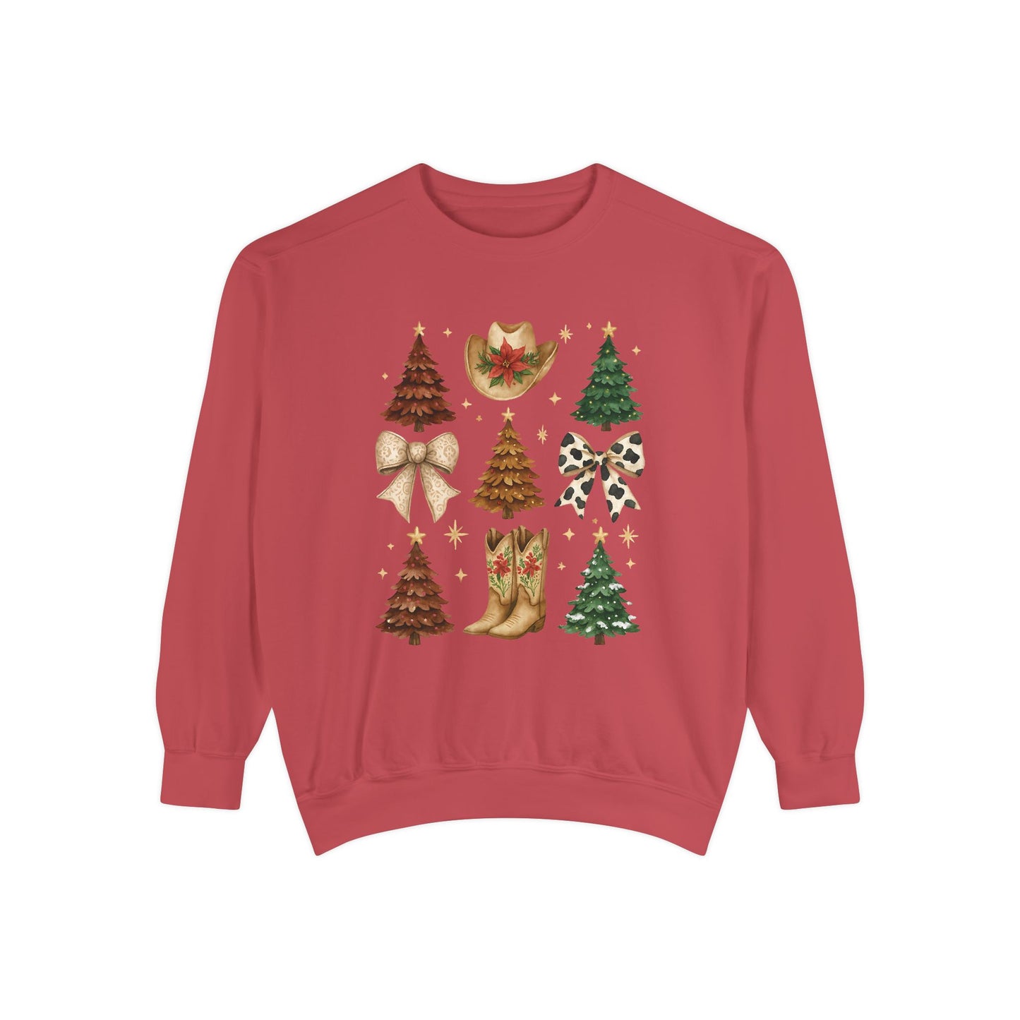Cowgirl Christmas Comfort Colors Sweatshirt – Western Holiday Pullover