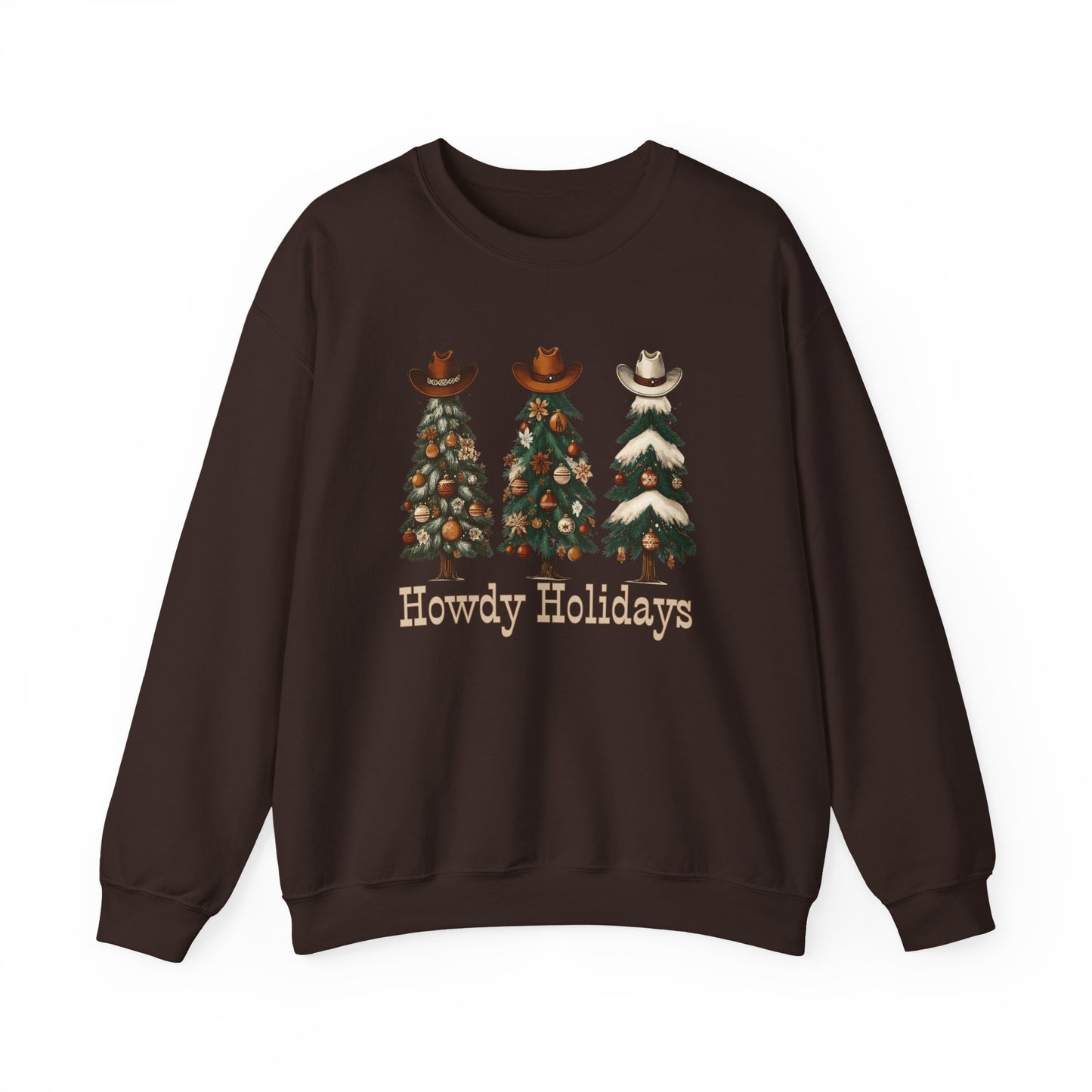 Howdy Holidays Western Christmas Sweatshirt – Unisex Crewneck