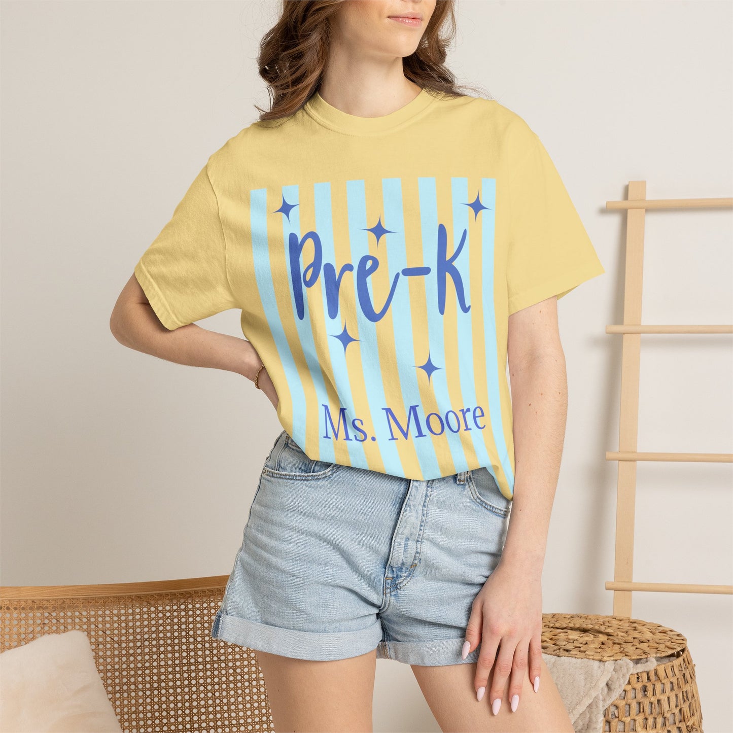 Personalized Pre-K Teacher Shirt | Custom Pre-K Teacher Comfort Colors T-Shirt