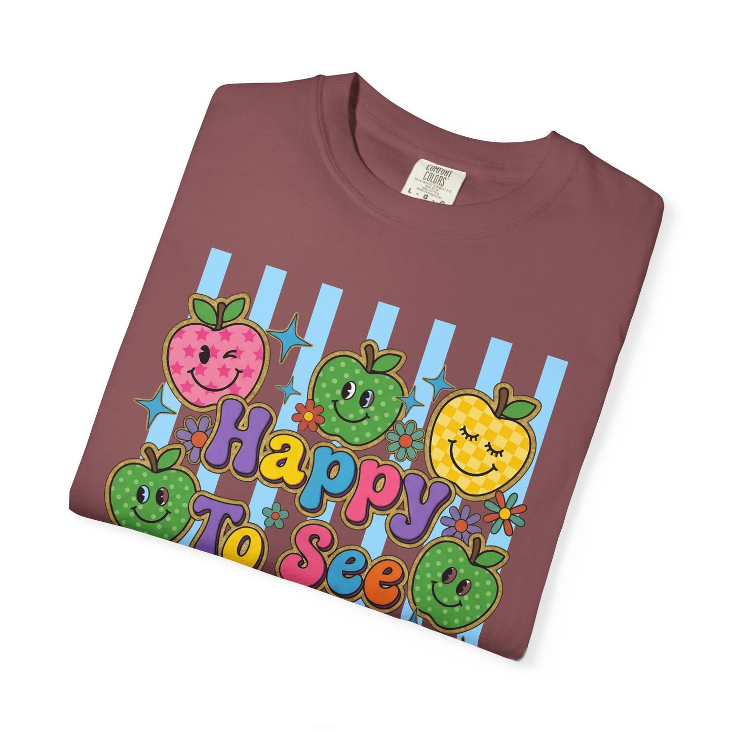 Happy To See Your Face Teacher Shirt |  Retro Comfort Colors Back to School Shirt