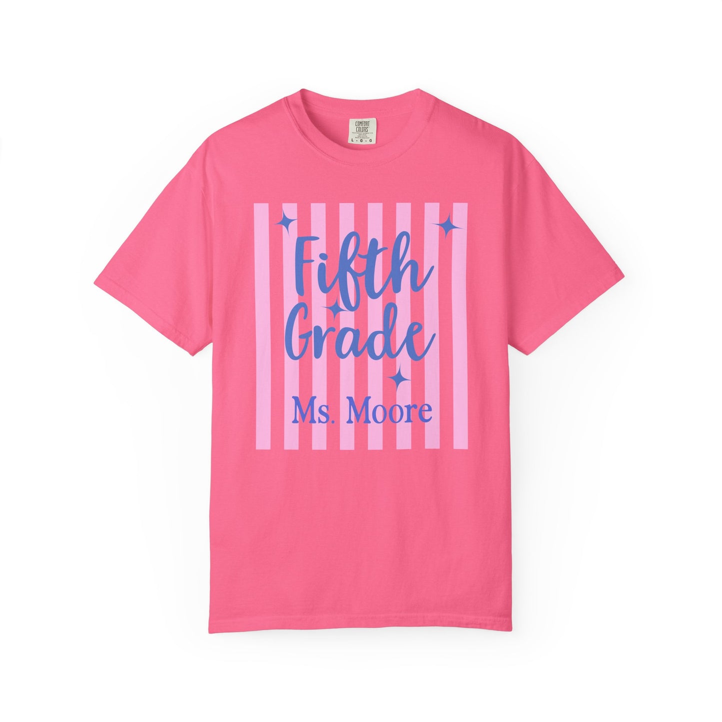 Personalized Fifth Grade Teacher Shirt | Custom Matching Fifth Grade Teacher Comfort Colors T-Shirt