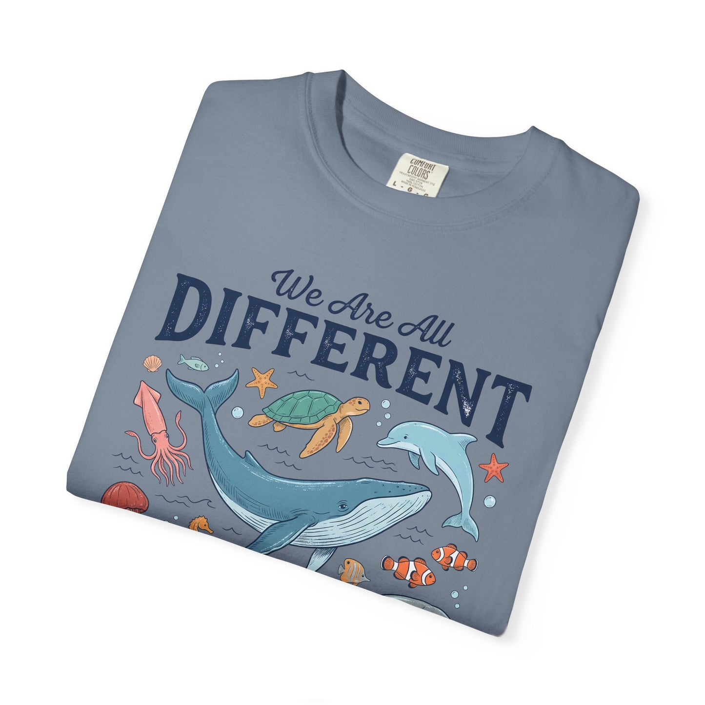 We Are All Different But In This School We All Swim Together Shirt | Comfort Colors Inclusion Shirt