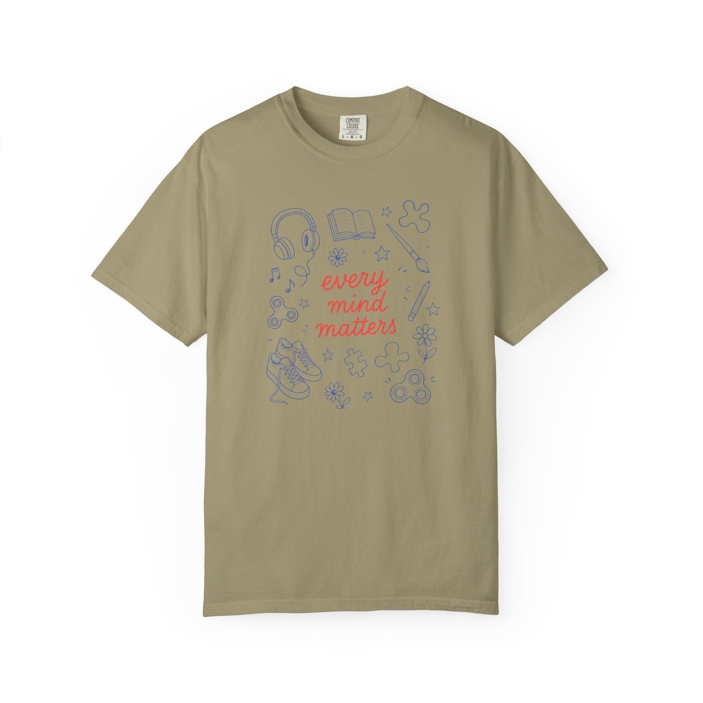 Every Mind Matters Comfort Colors T-Shirt | Neurodiversity & Inclusion Shirt