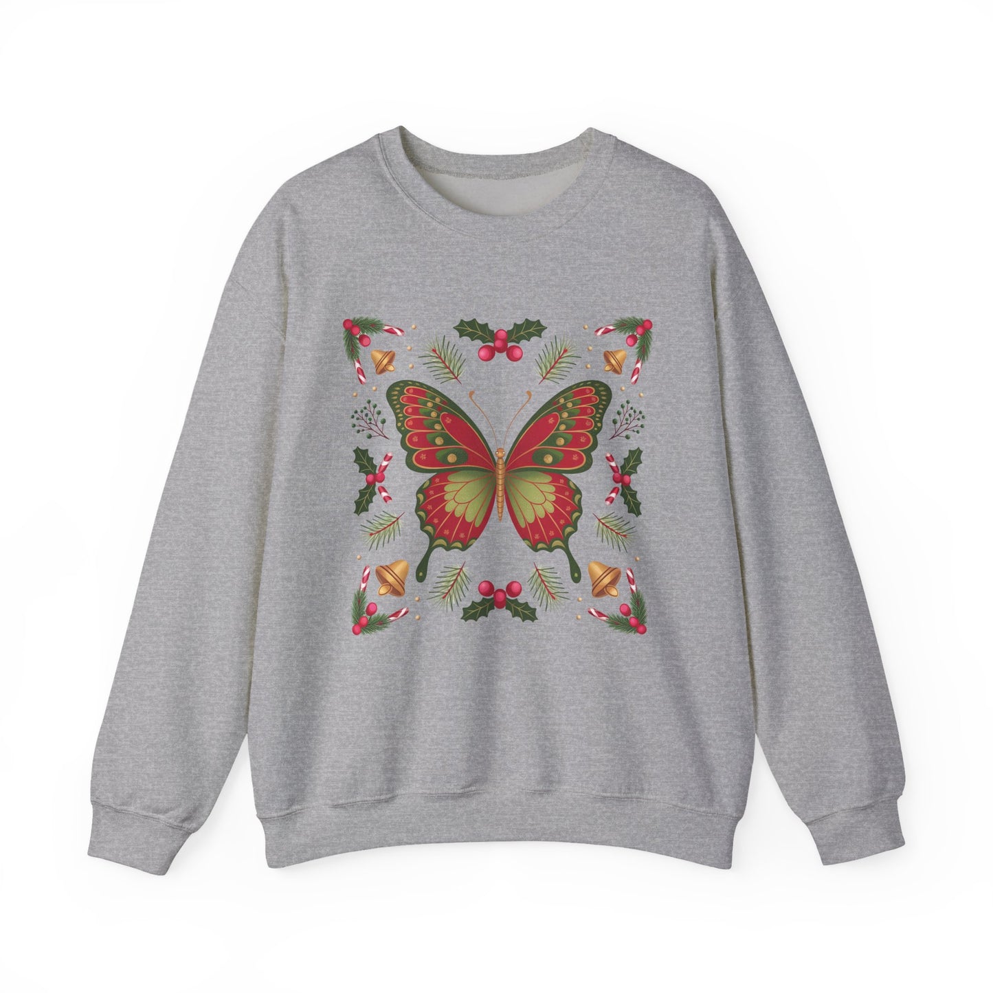 Holiday Butterfly Sweatshirt | Supported to Soar Collection | Cozy Christmas Pullover