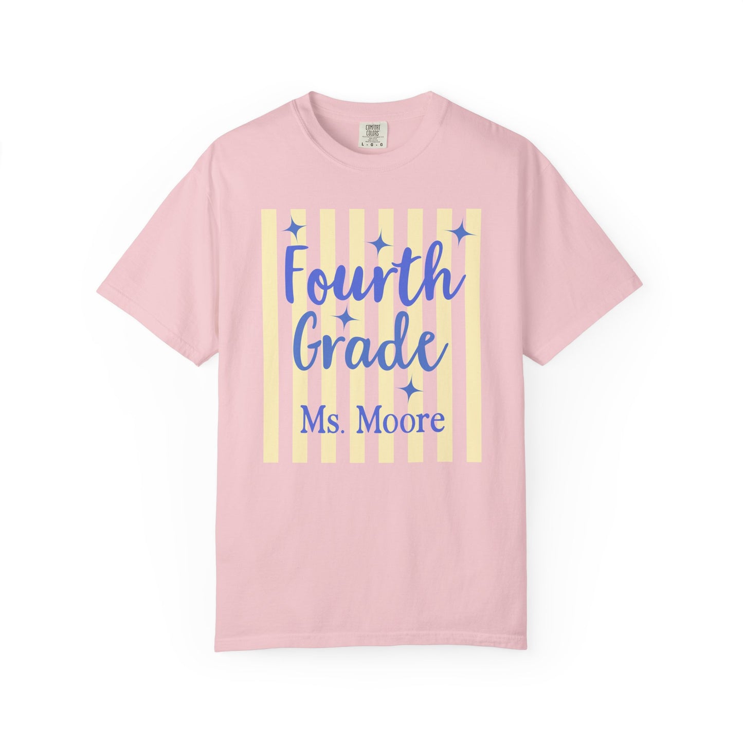 Personalized Fourth Grade Teacher Shirt | Custom Matching Fourth Grade Teacher Comfort Colors T-Shirt