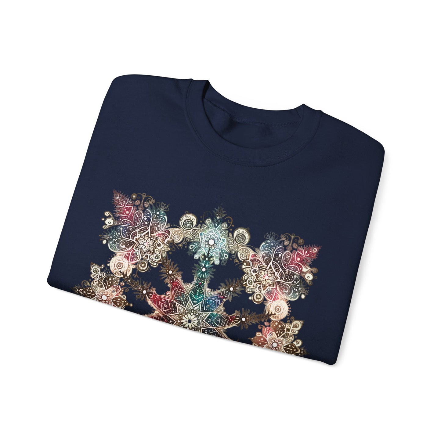 Radiant Frost Snowflake Sweatshirt | The Anchored Bloom Winter’s Mosaic Collection