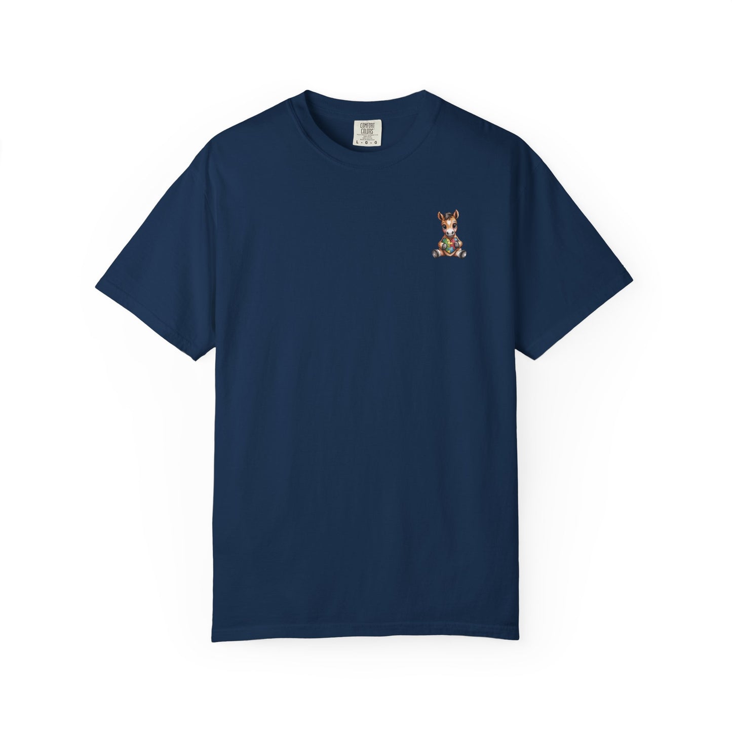 Horse & Heart Autism Awareness T Shirt | Comfort Colors Neurodiversity Support Tee