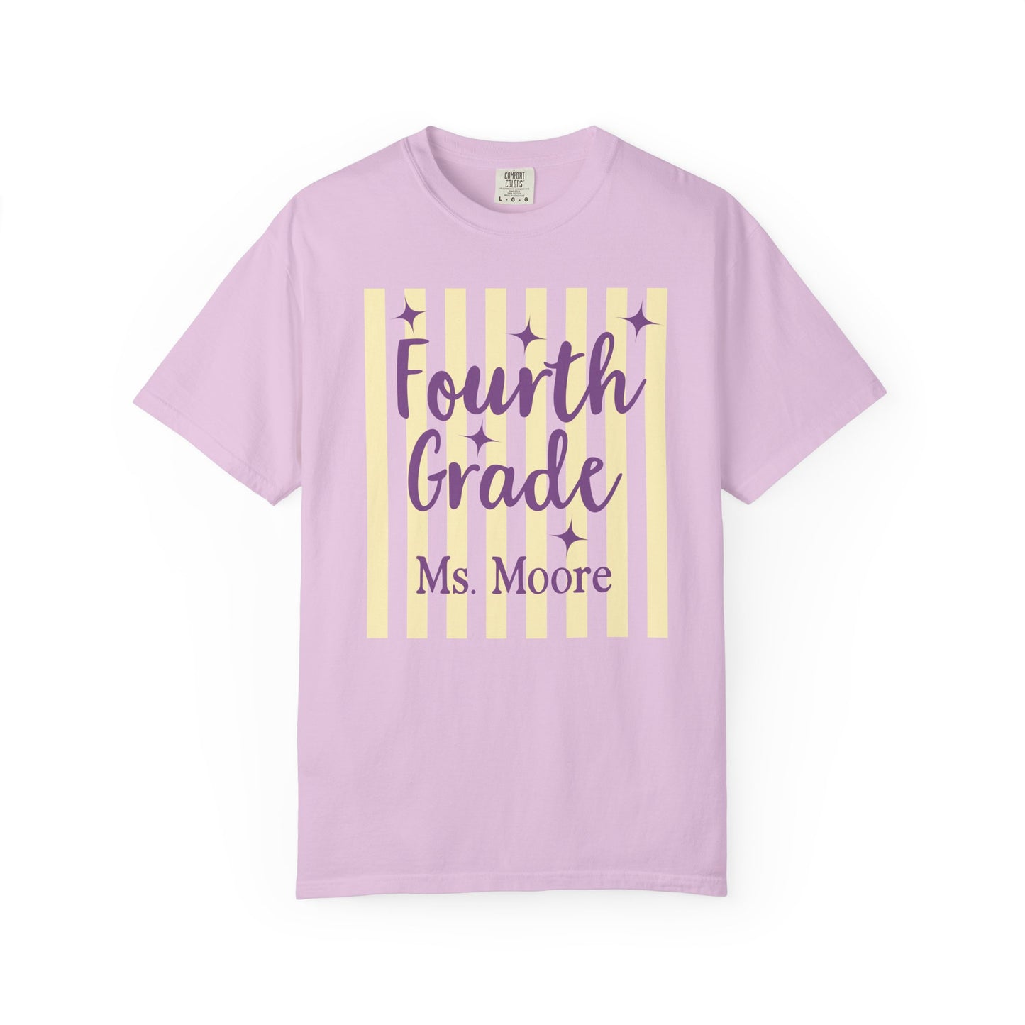 Personalized Fourth Grade Teacher Shirt | Custom Matching Fourth Grade Teacher Comfort Colors T-Shirt