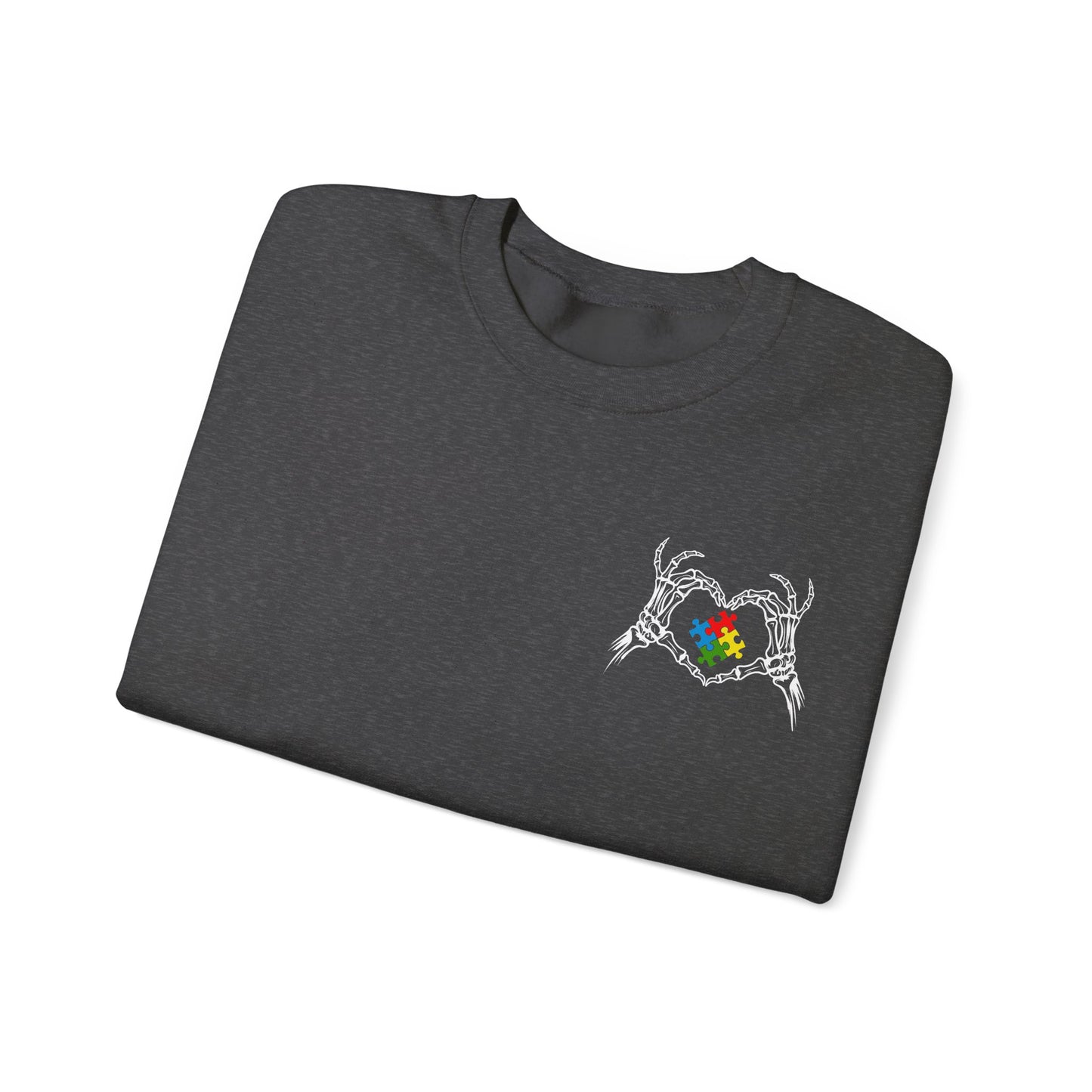 Inclusive Skeleton Puzzle Piece Shirt | Neurodiversity & Kindness Graphic Pullover