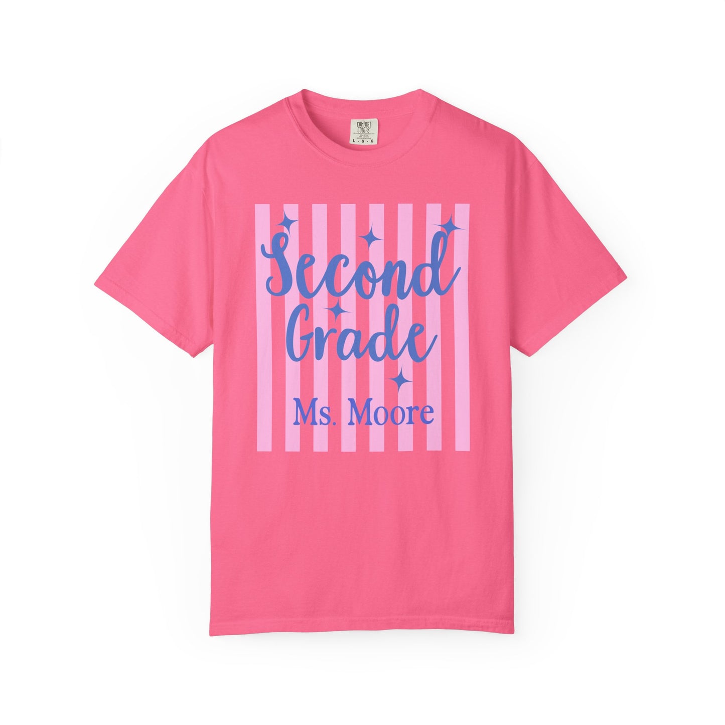 Personalized Second Grade Teacher Shirt | Custom Matching Second Grade Teacher Comfort Colors T-Shirt