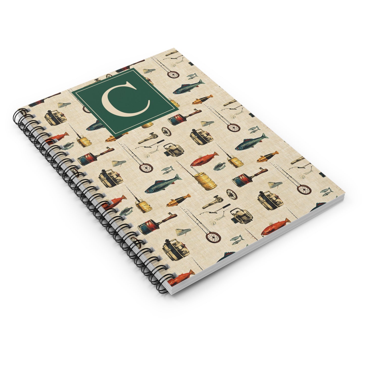 Personalized Classic Fishing Spiral Notebook