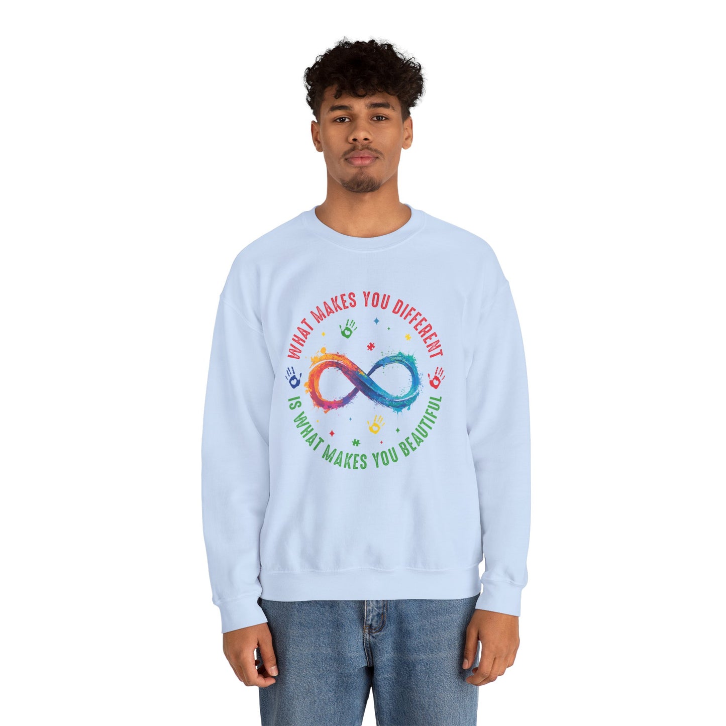 What Makes You Different Makes You Beautiful Sweatshirt | Neurodiversity Acceptance Crewneck