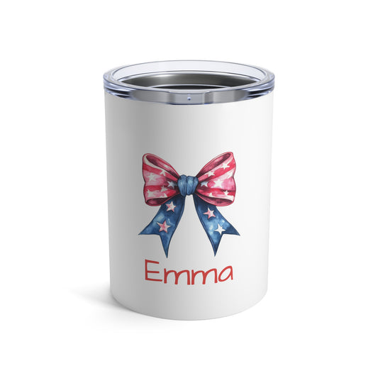 Personalized Americana Stainless Steel Tumbler | Custom Name 10oz Insulated Cup