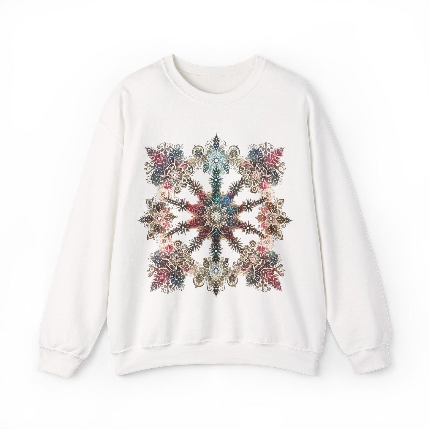 Radiant Frost Snowflake Sweatshirt | The Anchored Bloom Winter’s Mosaic Collection