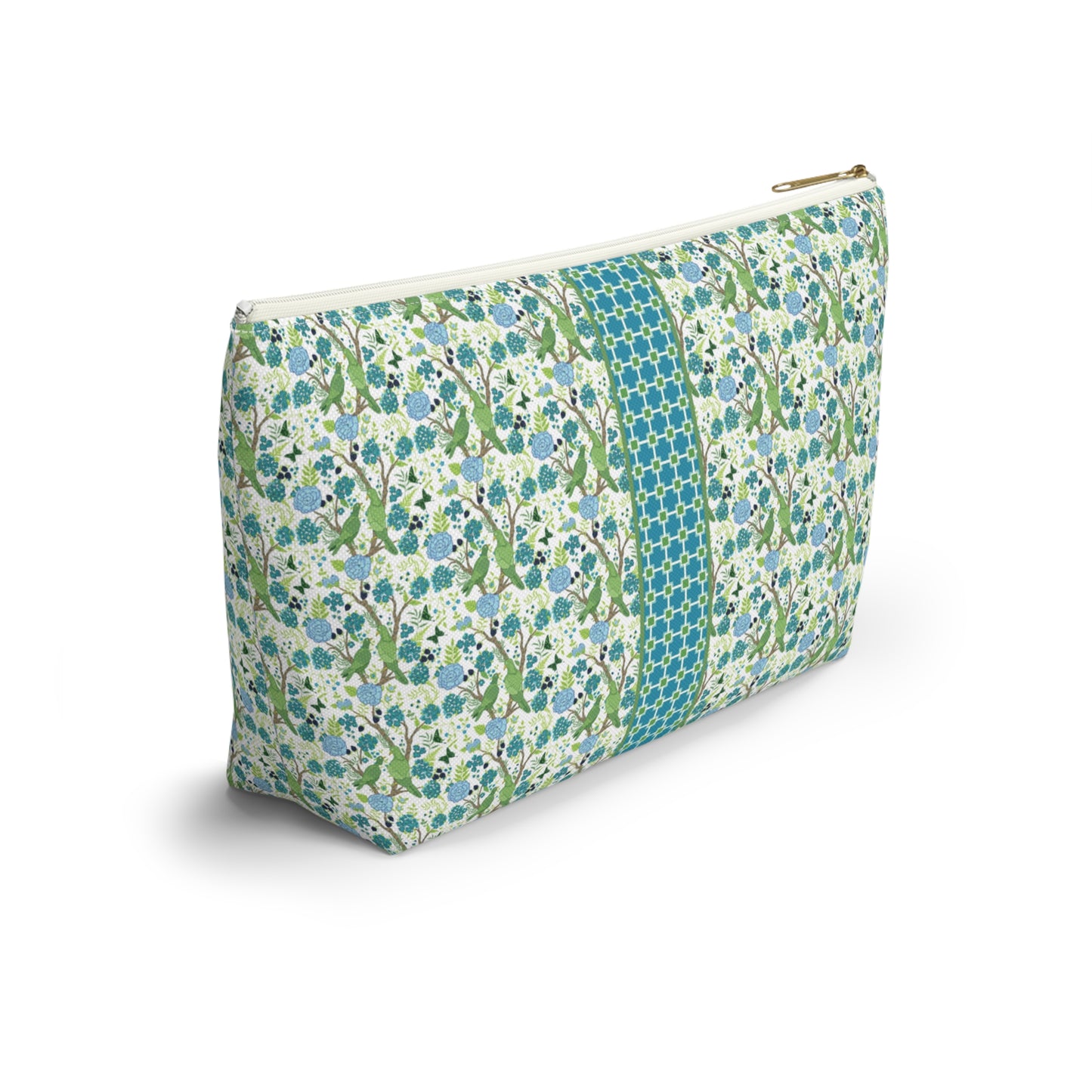 Personalized Classic Floral Accessory Pouch | Coordinating Cosmetic & Travel Bag