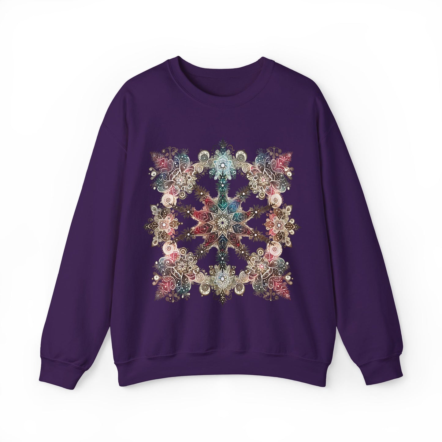 Radiant Frost Snowflake Sweatshirt | The Anchored Bloom Winter’s Mosaic Collection