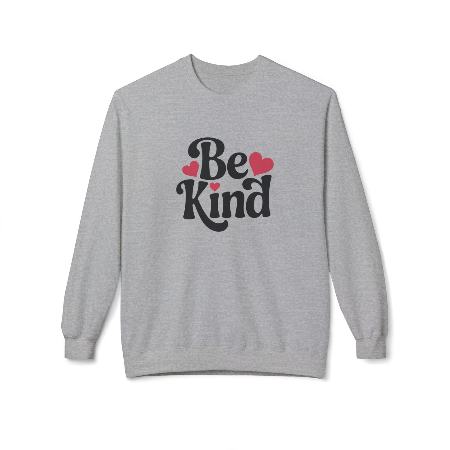 Be Kind Hearts Sweatshirt – Retro Graphic Crewneck Pullover | Positive Message Kindness Gift