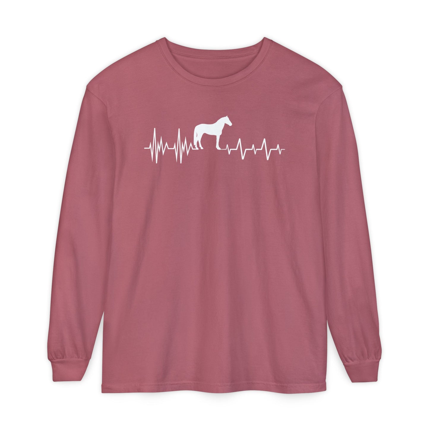 Regulated by Horses: Heartbeat Long sleeve Tee | Adult