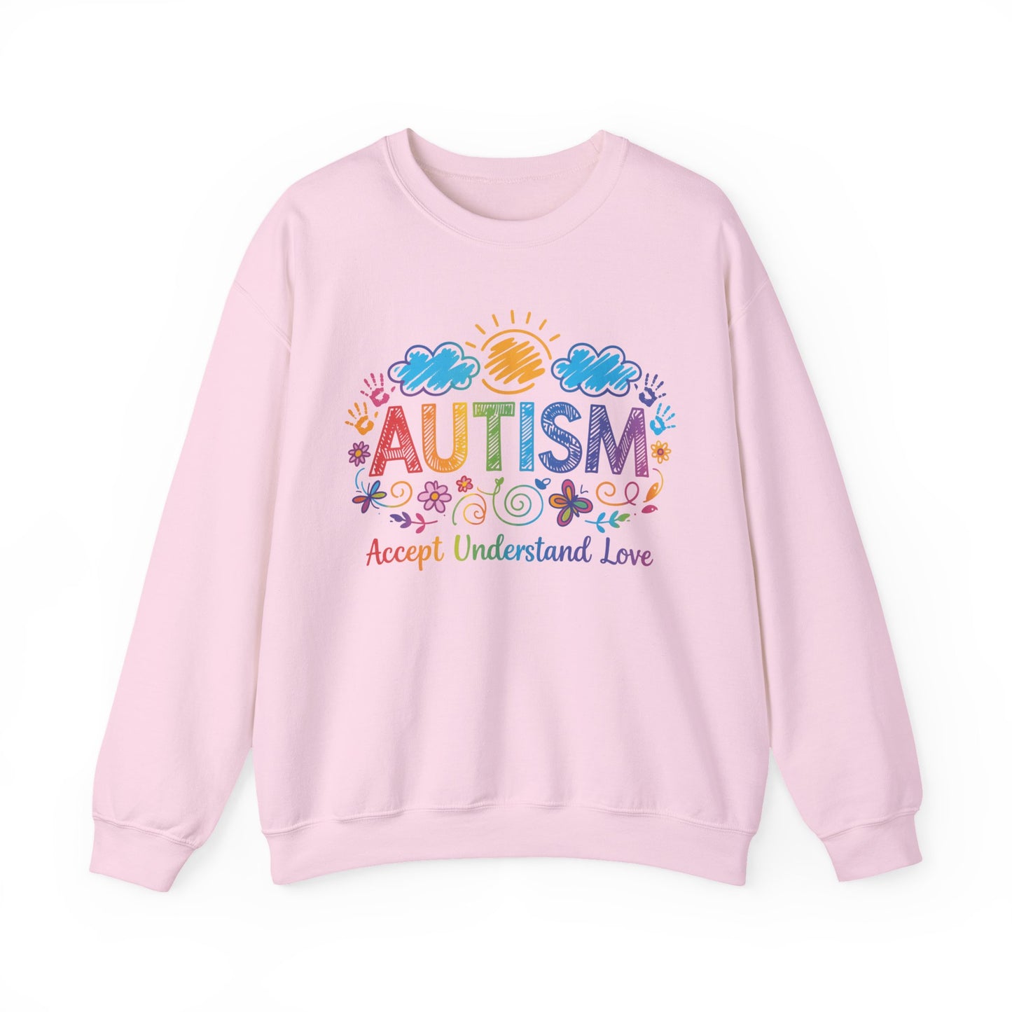 Autism Accept Understand Love Sweatshirt | Autism Awareness & Acceptance Crewneck