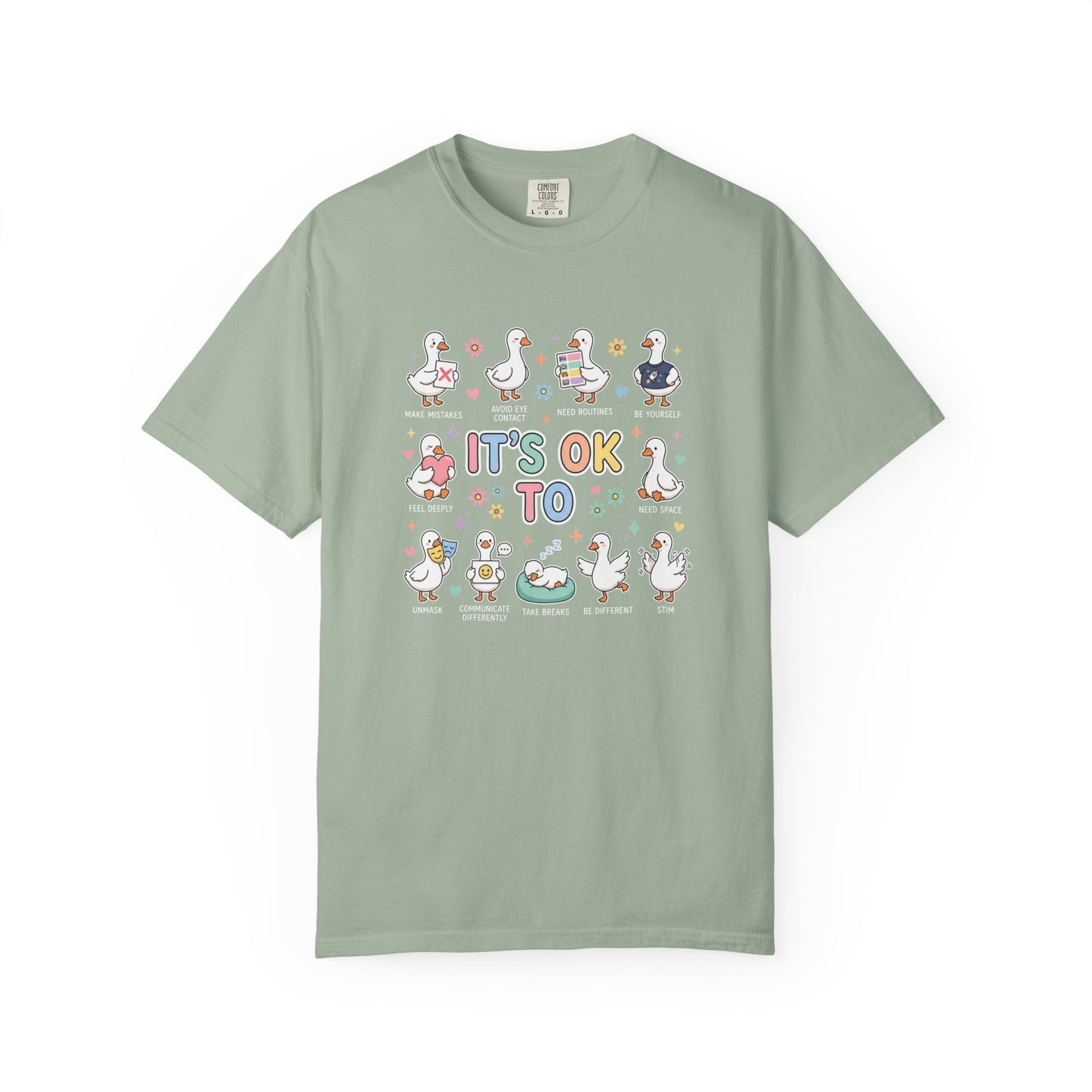 It’s OK To T Shirt | Autism Awareness & Neurodiversity Acceptance Tee | Comfort Colors Inclusive Graphic Shirt