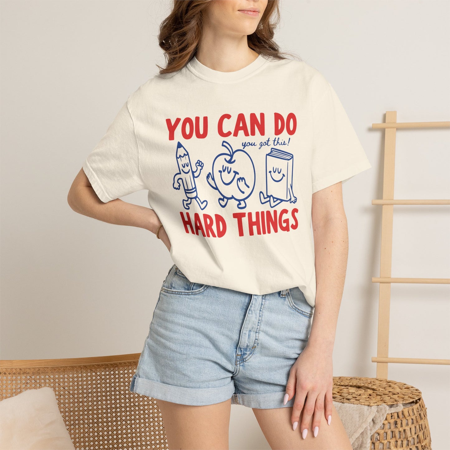 You Can Do Hard Things Teacher Shirt | Motivational Comfort Colors T-Shirt