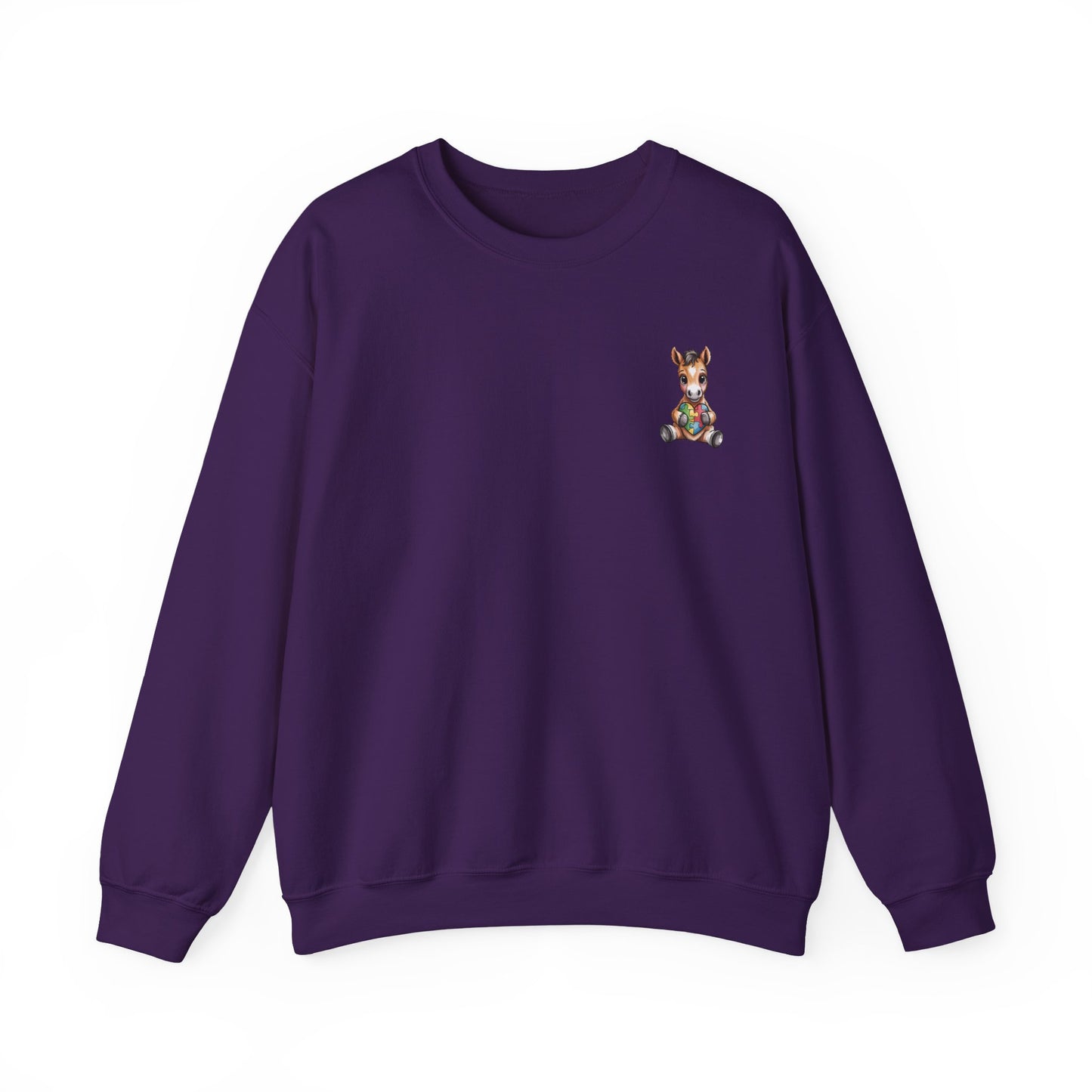 Horse & Heart Autism Awareness Sweatshirt | Neurodiversity Support Crewneck