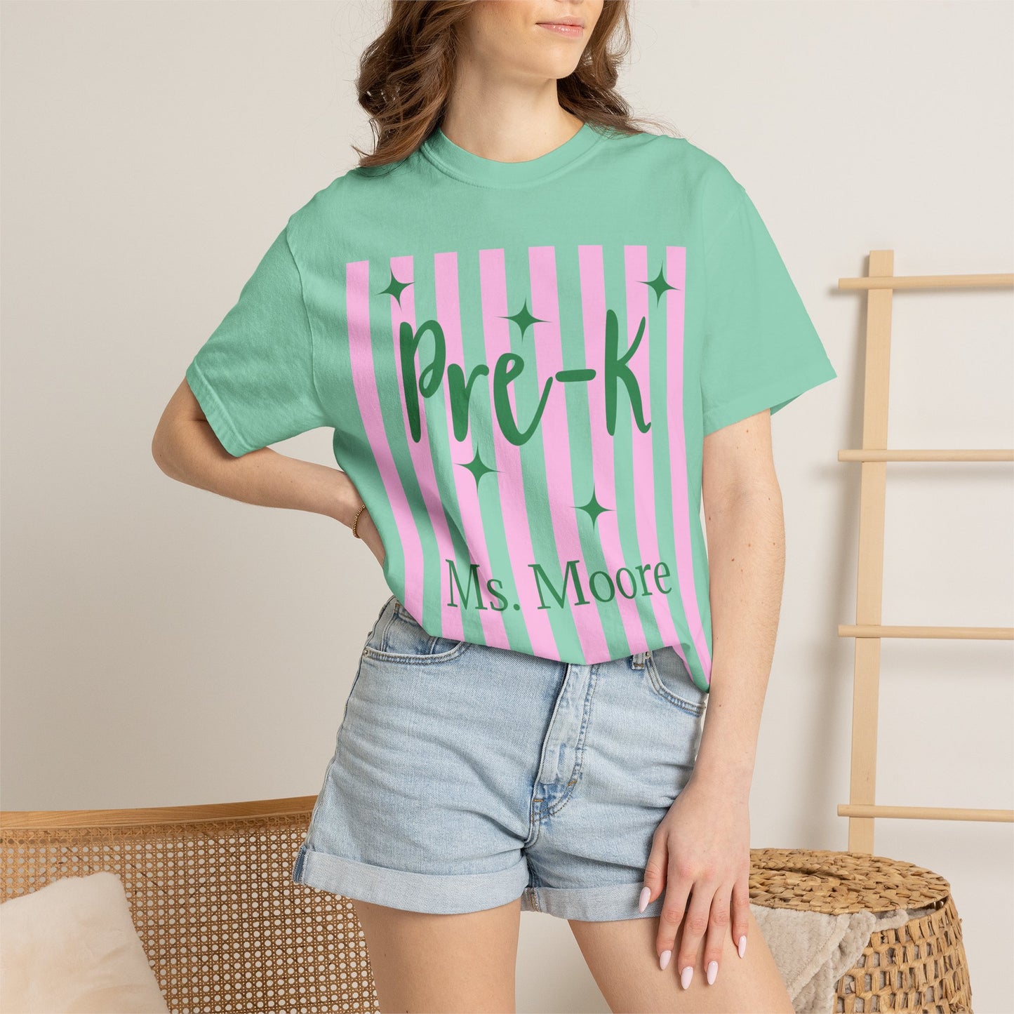 Personalized Pre-K Teacher Shirt | Custom Pre-K Teacher Comfort Colors T-Shirt