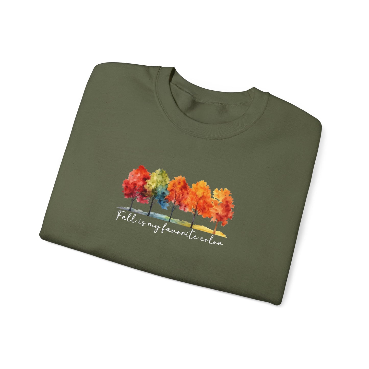 Fall Is My Favorite Color Sweatshirt | Watercolor Trees Crewneck
