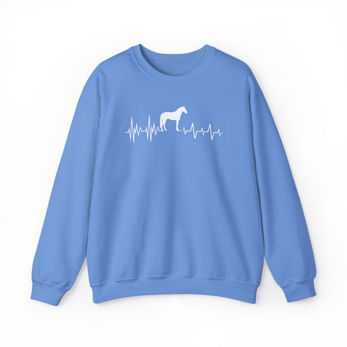 Regulated by Horses Heartbeat Crewneck Sweatshirt – Equine Therapy Inspired Horse Lover Gift