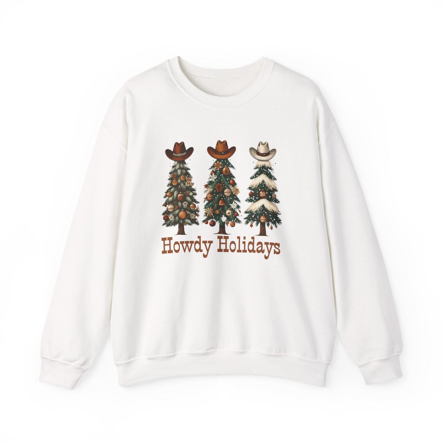 Howdy Holidays Western Christmas Sweatshirt – Unisex Crewneck