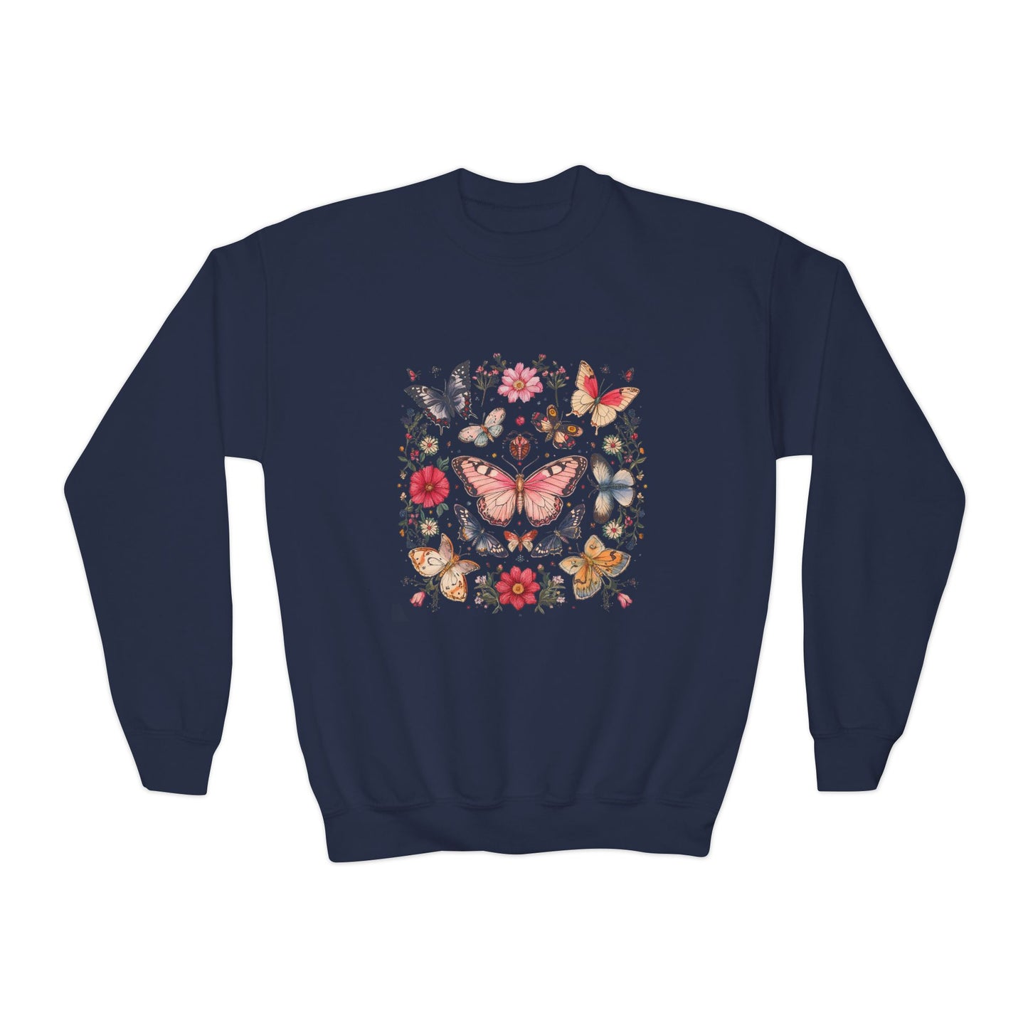 Boho Bloom Butterfly Youth Sweatshirt