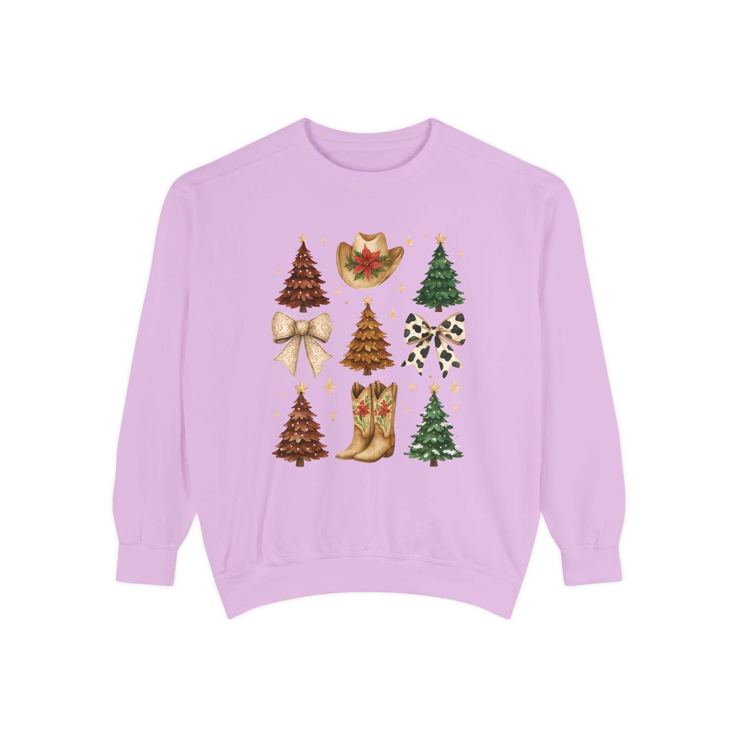Cowgirl Christmas Comfort Colors Sweatshirt – Western Holiday Pullover