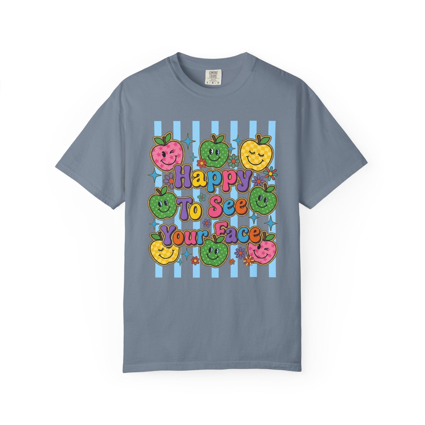 Happy To See Your Face Teacher Shirt |  Retro Comfort Colors Back to School Shirt