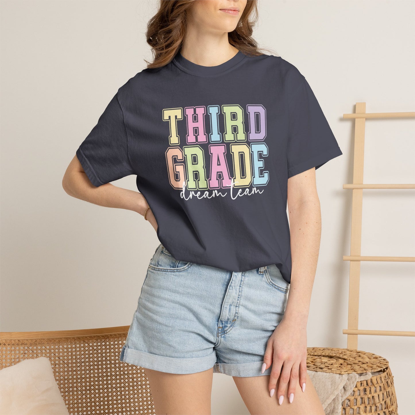 Third Grade Dream Team Comfort Colors® Teacher Shirt | Grade Level Teacher T-Shirt