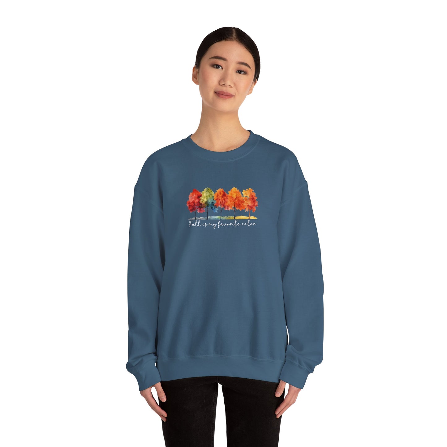 Fall Is My Favorite Color Sweatshirt | Watercolor Trees Crewneck