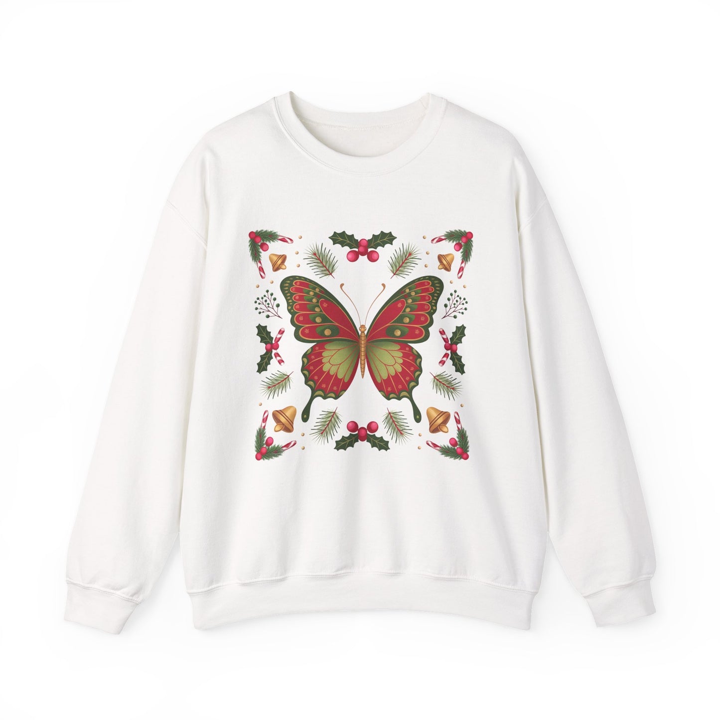 Holiday Butterfly Sweatshirt | Supported to Soar Collection | Cozy Christmas Pullover