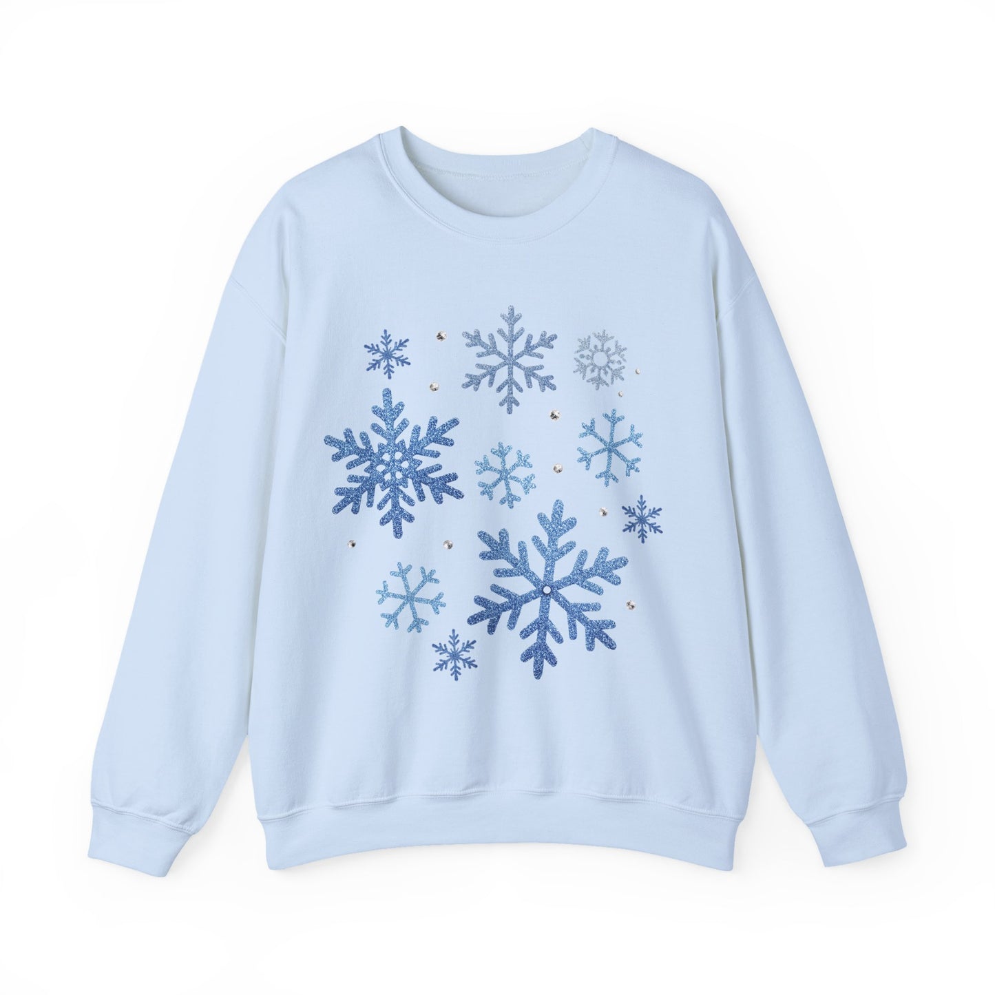 Winter Magic Crewneck | Glitter-Print Snowflake Women’s Sweatshirt
