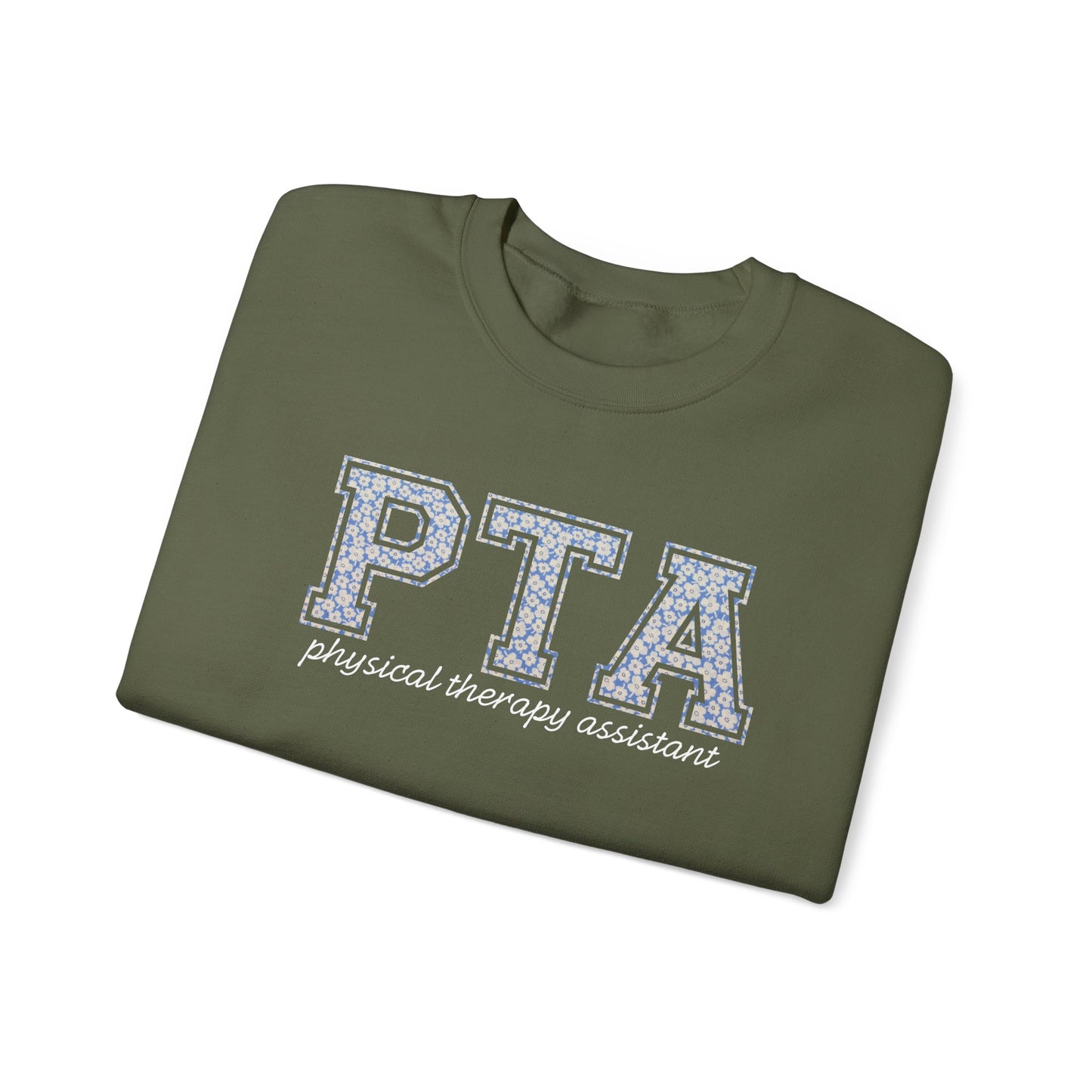 PTA Sweatshirt | Collegiate Floral Crewneck | Physical Therapist Assistant Gift