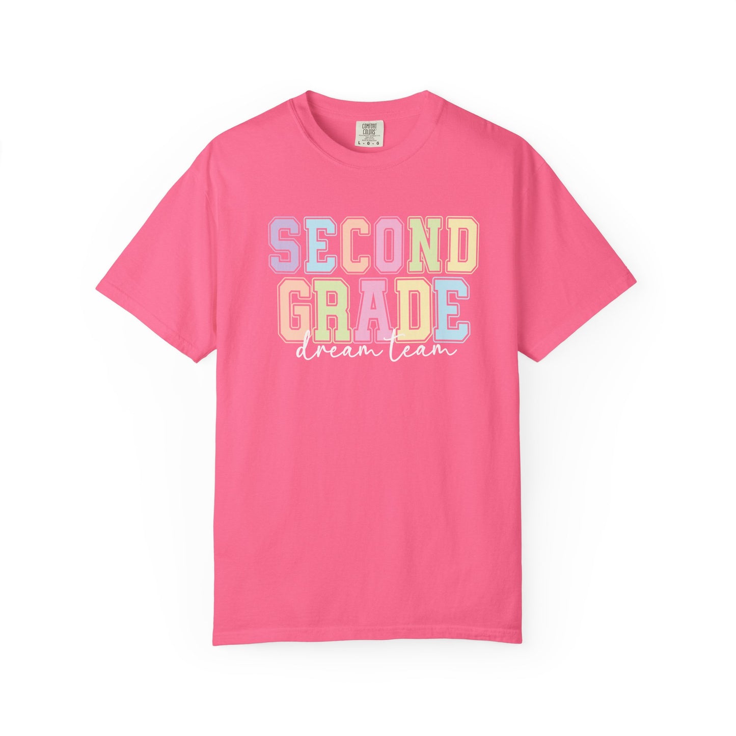 Second Grade Dream Team Comfort Colors® Teacher Shirt | Grade Level Teacher T-Shirt