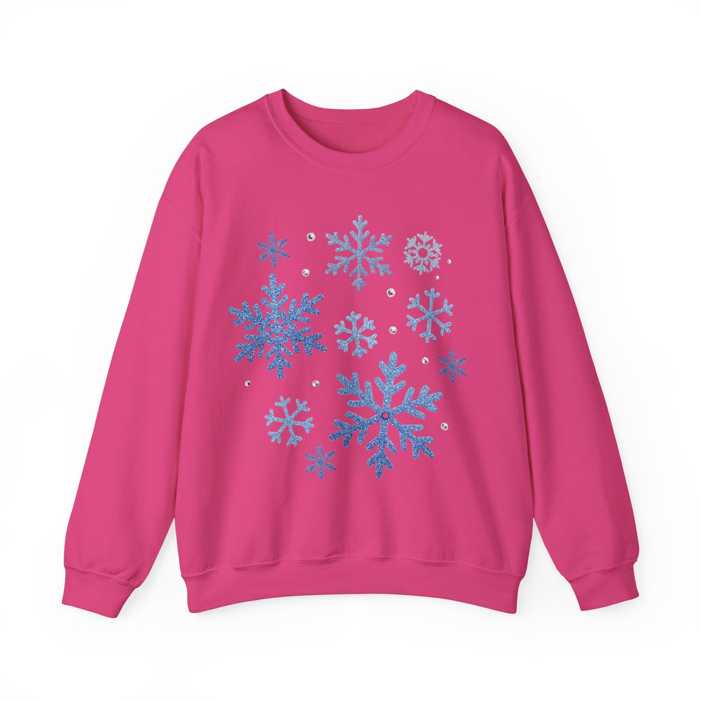 Winter Magic Crewneck | Glitter-Print Snowflake Women’s Sweatshirt