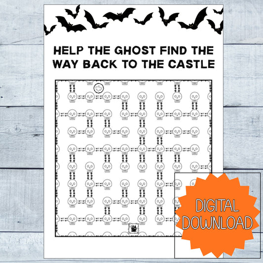 Halloween Maze Printable | Set of 20 | Maze  Activity for Kids | Fun Classroom & Family Game | Digital Download