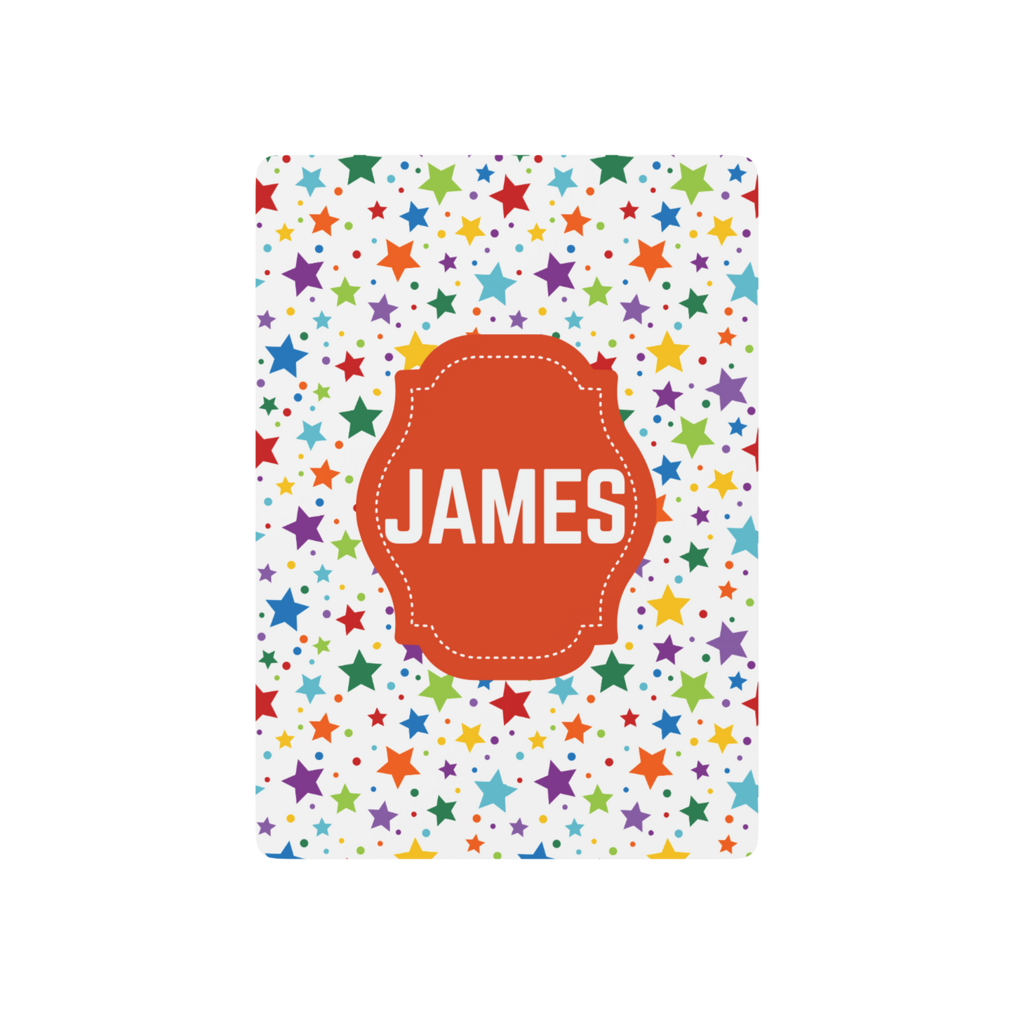 Personalized Star Pattern Name Playing Cards
