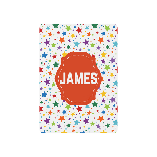 Personalized Star Pattern Name Playing Cards