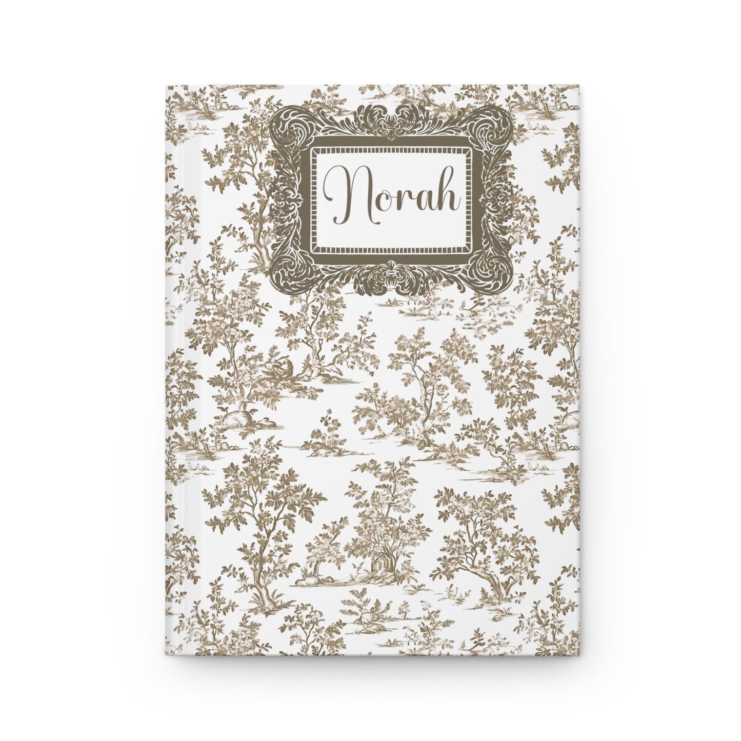 Personalized Classic Toile Hardcover Journal