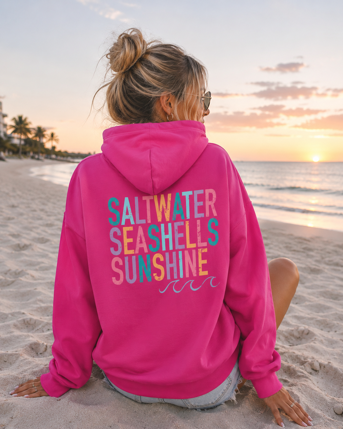 Saltwater Seashells Sunshine Hoodie