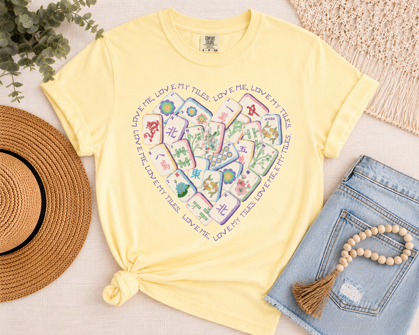 Mahjong Heart Comfort Colors T-Shirt